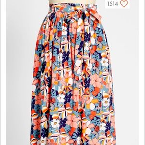 ModCloth Stir Things Up MIDI Skirt